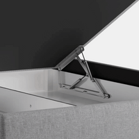 מיטה זוגית עם ארגז מצעים Inger PLUS עם גב קמור מתופש