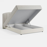 מיטה זוגית עם ארגז מצעים Svala PLUS עם גב מתופר