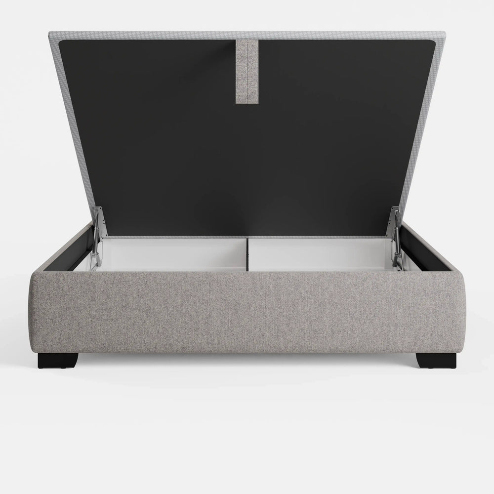 מיטה זוגית עם ארגז מצעים Odin PLUS בעיצוב נקי וקווי מתאר מדויקים