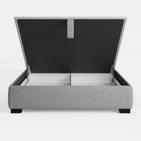 מיטה זוגית עם ארגז מצעים Inger PLUS עם גב קמור מתופש