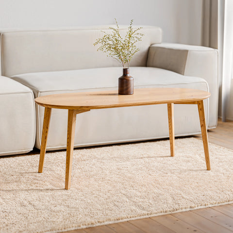 Lino | שולחן סלון אובלי בעיצוב סקנדינבי טבעי