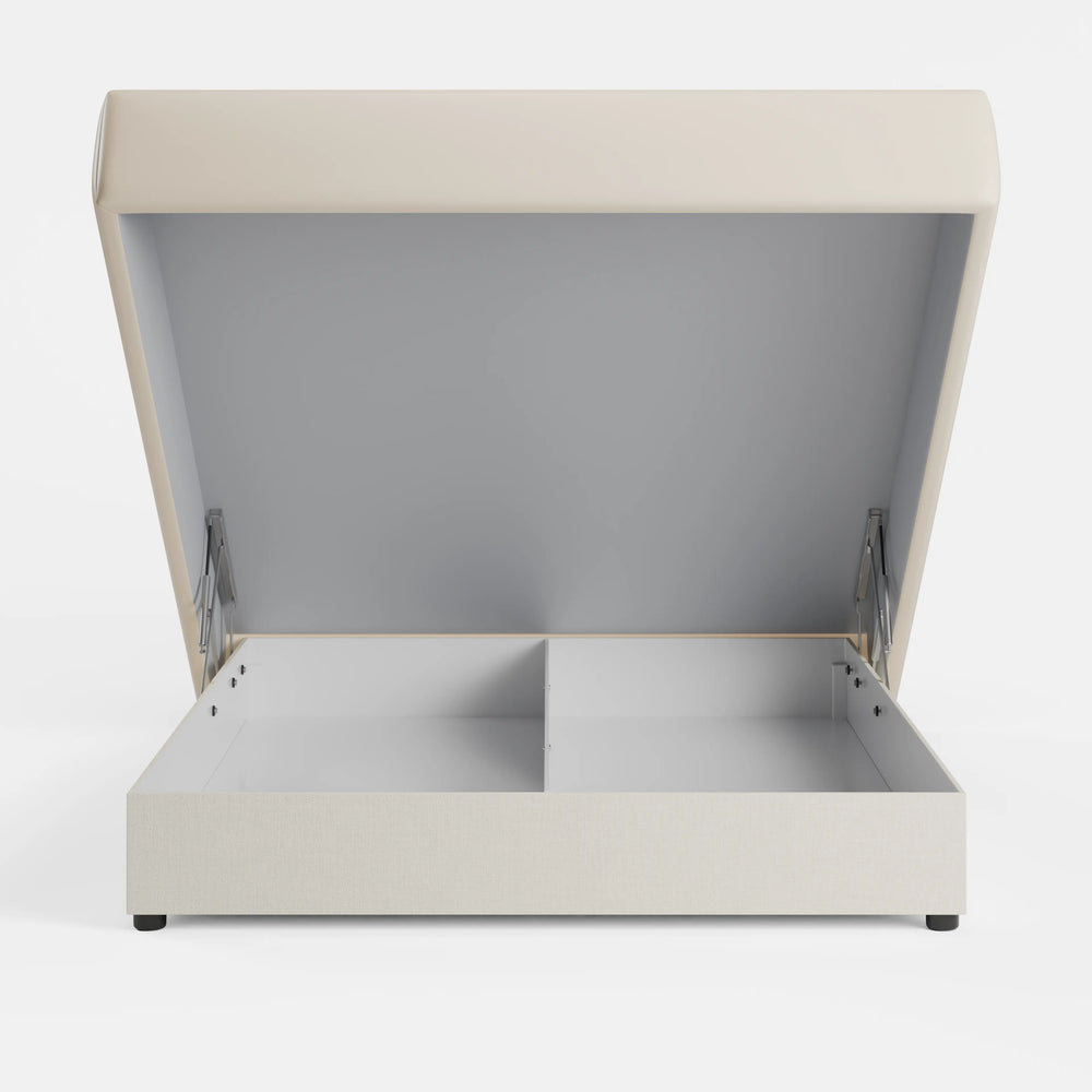 מיטה זוגית Halden PLUS מרופדת עם ארגז מצעים הידראולי