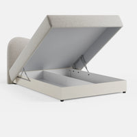 מיטה זוגית Saga PLUS בבוקלה עם ארגז מצעים הידראולי