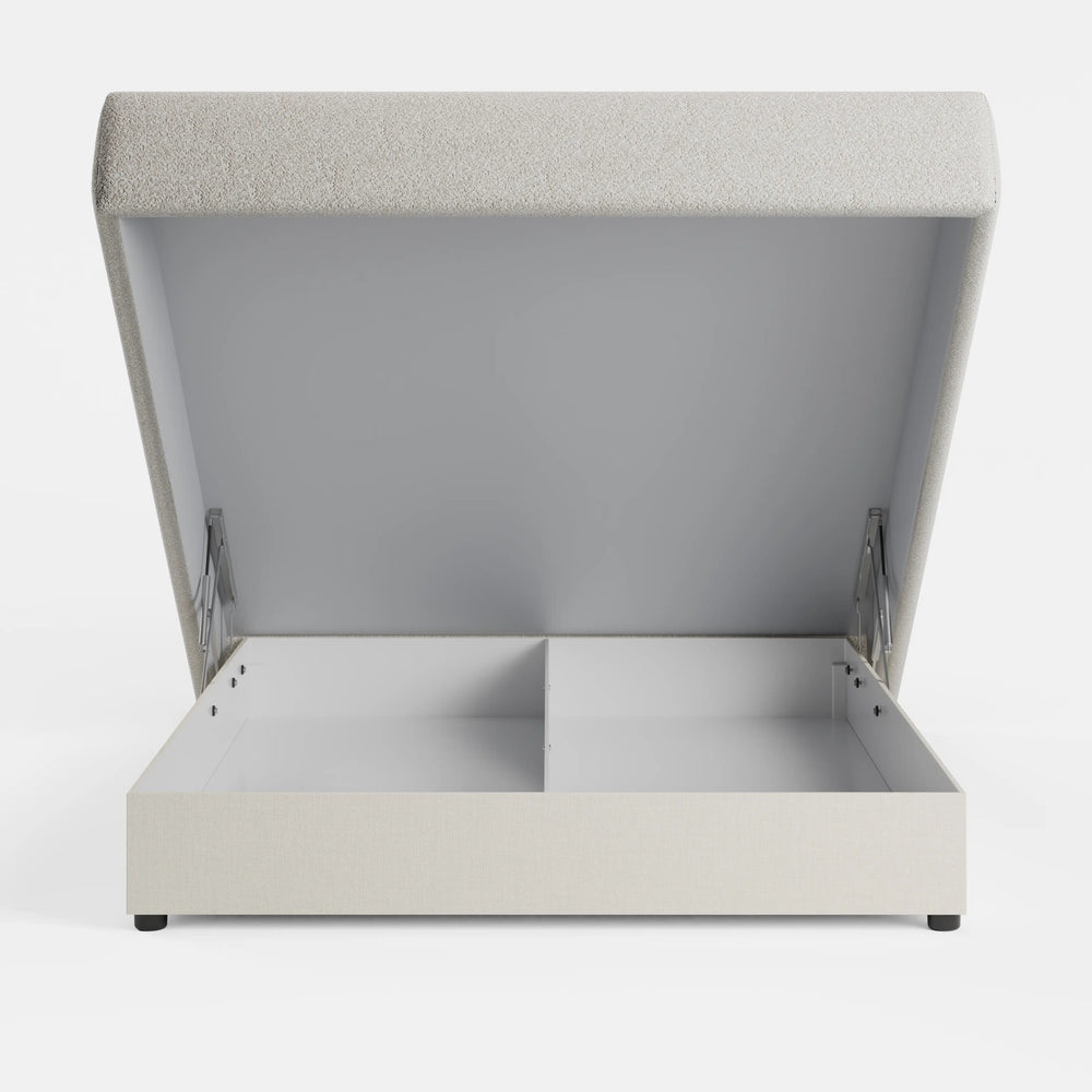 מיטה זוגית LIV PLUS בבוקלה עם ארגז מצעים הידראולי