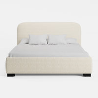 מיטה זוגית Thora בבוקלה עם גב מעוגל