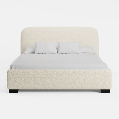 מיטה זוגית Thora בבוקלה עם גב מעוגל