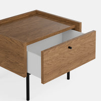 שידות לילה – שידת לילה מודרנית Nox בשילוב עץ וברזל