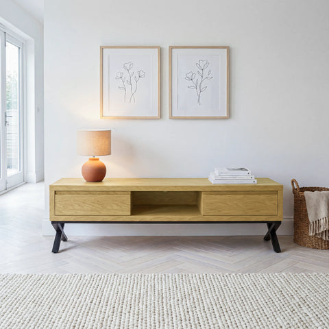 מזנון לסלון מודרני עם רגלי X מדגם Kavix