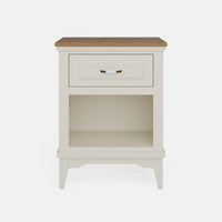 שידות לילה – שידת לילה Alora בעיצוב כפרי קלאסי עם מגירה ותא פתוח