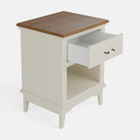 שידות לילה – שידת לילה Alora בעיצוב כפרי קלאסי עם מגירה ותא פתוח