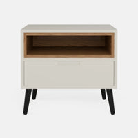 שידות לילה – שידת לילה Vela בסגנון סקנדינבי עם מגירה ומדף פתוח