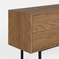 מזנון לסלון בעיצוב סקנדינבי מודרני עם פורניר ורגלי מתכת – Venn Sideboard