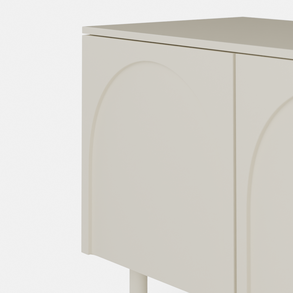 מזנון לסלון עם קשתות שקועות בצביעה מונוכרומטית – דגם Arch