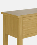 קונסולה עץ מודרנית עם מגירות ורגלי עץ אלון מלא