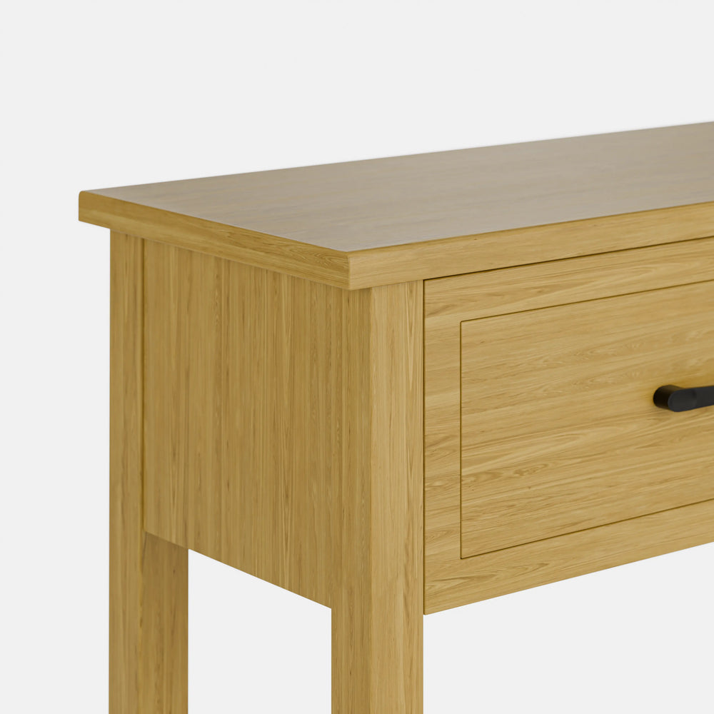 קונסולה עץ מודרנית עם מגירות ורגלי עץ אלון מלא