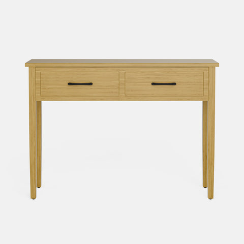 קונסולה עץ מודרנית עם מגירות ורגלי עץ אלון מלא