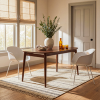 שולחן אוכל נפתח מעץ אלון בעיצוב מודרני נקי