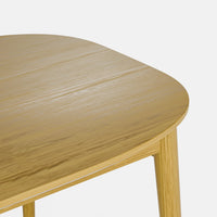 שולחן אוכל נפתח מעץ אלון בעיצוב מודרני נקי