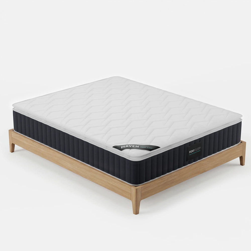 HAVEN | מזרן זוגי היברידי עם קפיצי פוקט ושכבת פילו טופ וייסקו אורטופדית