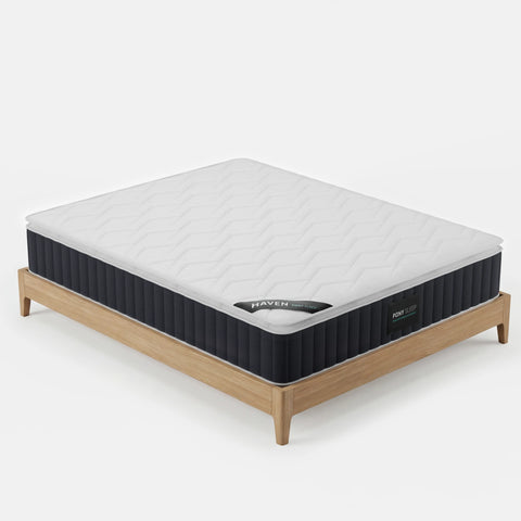 HAVEN | מזרן זוגי היברידי עם קפיצי פוקט ושכבת פילו טופ וייסקו אורטופדית