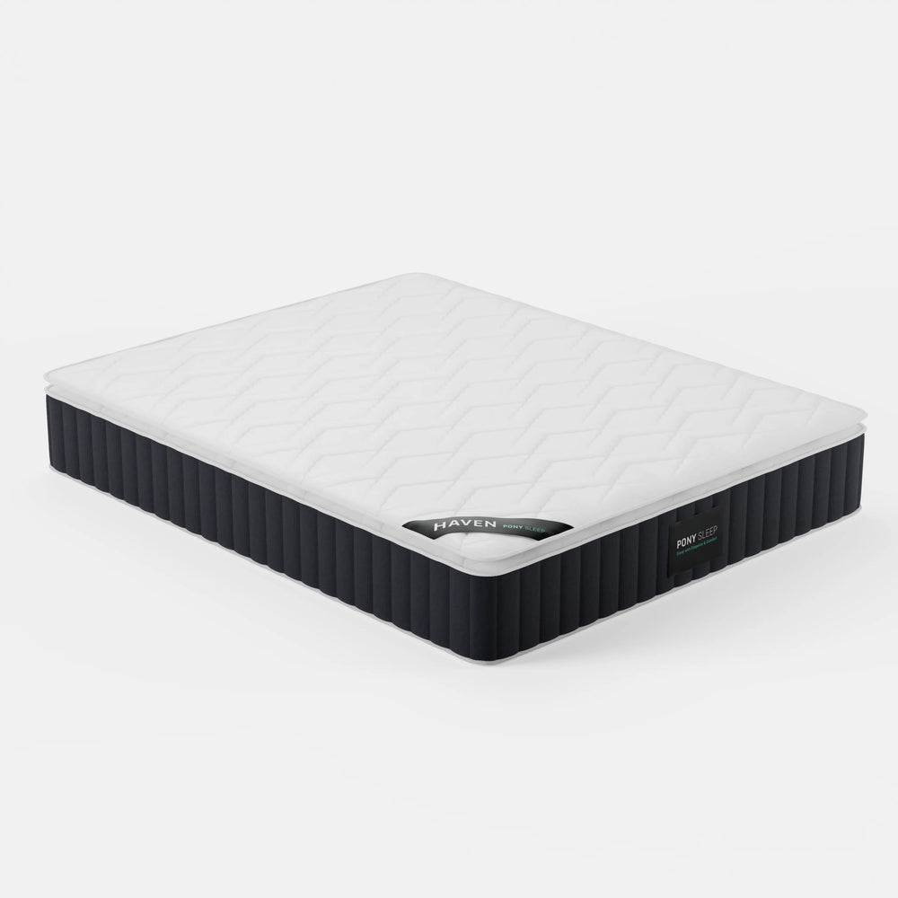 HAVEN | מזרן זוגי היברידי עם קפיצי פוקט ושכבת פילו טופ וייסקו אורטופדית