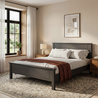 מיטה זוגית בעיצוב קלאסי מודרני עם פאנלים שקועים