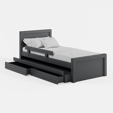 מיטת ילדים עם מיטת חבר ומגירות בעיצוב מודרני קלאסי