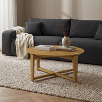 Rowen | שולחן סלון עגול בעיצוב סקנדינבי חמים