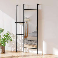 Reki | קונסולה לכניסה לבית עם מראה בגובה מלא ומדף עץ מינימליסטי