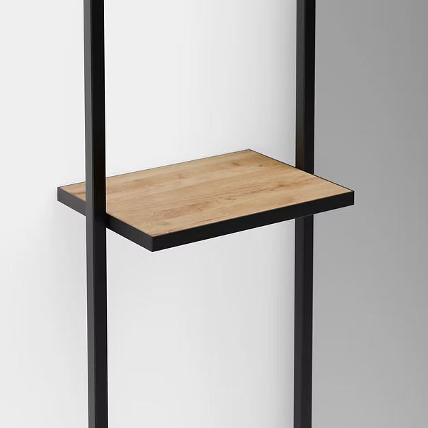 Reki | קונסולה לכניסה לבית עם מראה בגובה מלא ומדף עץ מינימליסטי