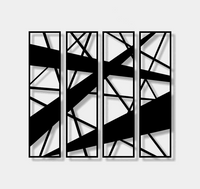 תמונת מתכת דקורטיבית בעיצוב גיאומטרי מודרני – Stellan