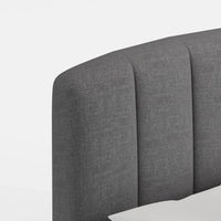 מיטה זוגית Svala עם גב מתופר בעיצוב סקנדינבי נקי