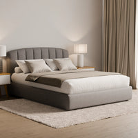 מיטה זוגית עם ארגז מצעים Svala PLUS עם גב מתופר