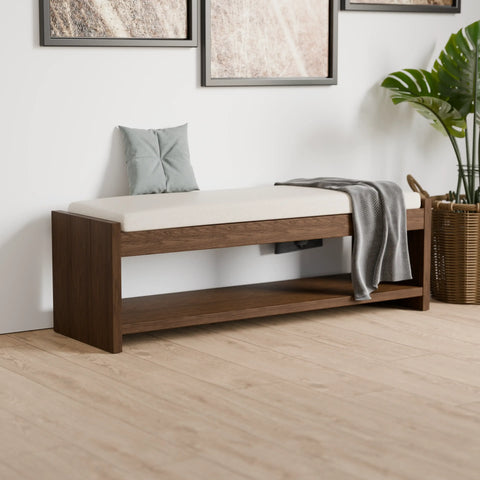 ספסל לכניסה לבית עם מדף פתוח - Eldar