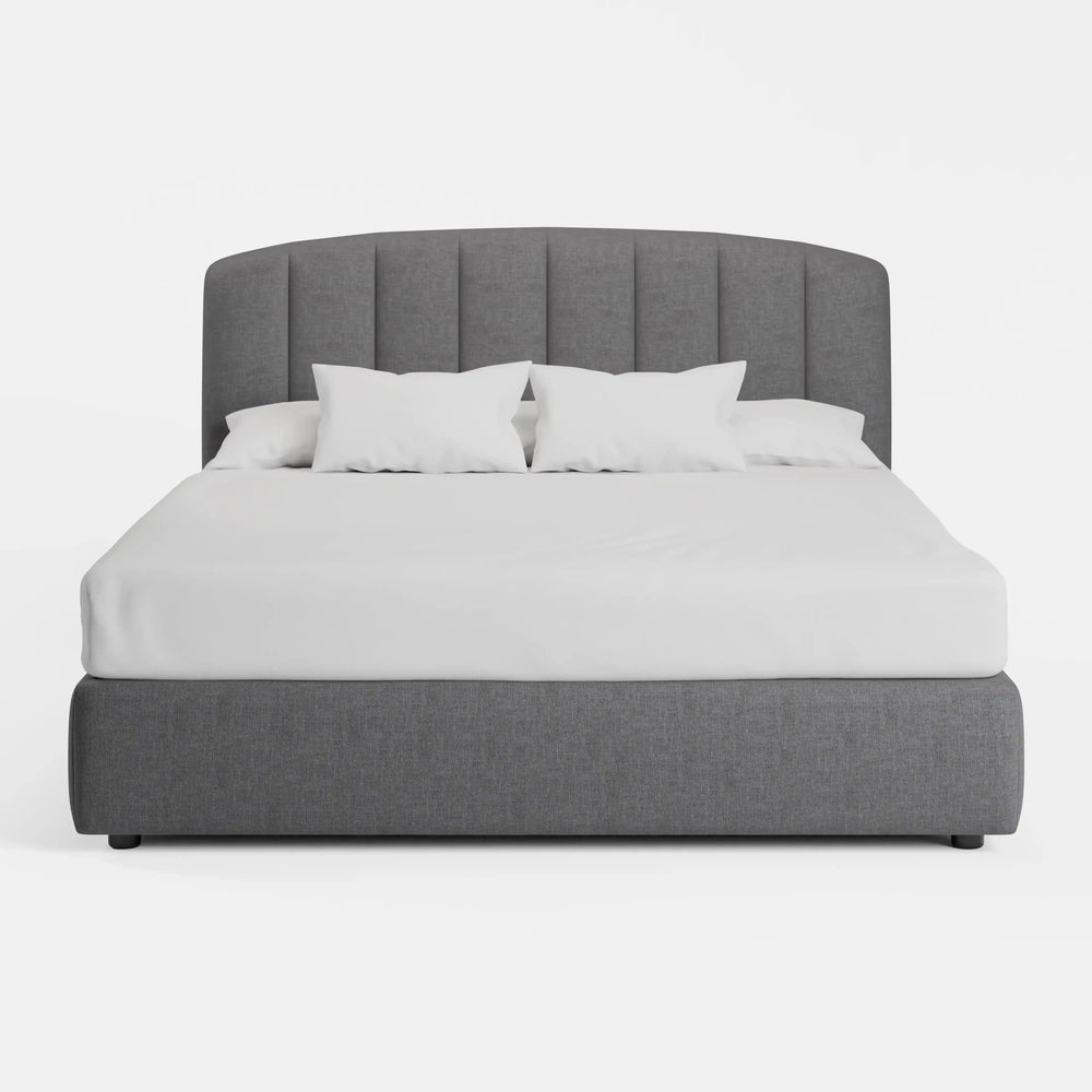 מיטה זוגית עם ארגז מצעים Svala PLUS עם גב מתופר