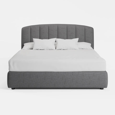 מיטה זוגית עם ארגז מצעים Svala PLUS עם גב מתופר