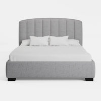 מיטה זוגית עם ארגז מצעים Inger PLUS עם גב קמור מתופש