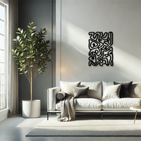 תמונת מתכת Skisse עיצוב מופשט עומק תלת-ממדי ומודרני