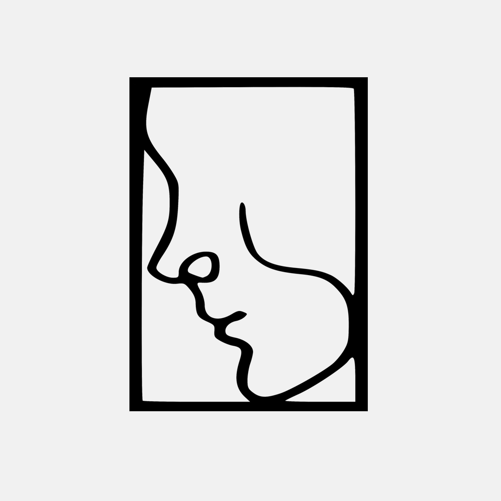 תמונת מתכת קווית Linje אפקט עומק בעיצוב מודרני