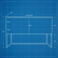 קונסולה Virgo בעיצוב מודרני־מינימליסטי עם דלתות אחסון ורגלי מתכת קלות | פוני סטייל