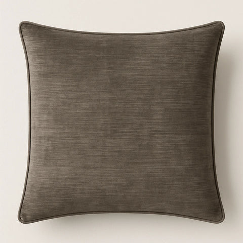 זוג כריות נוי בגוון אפור עכבר מקטיפה