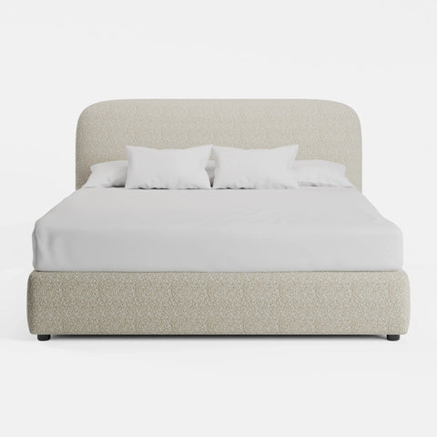 מיטה זוגית LIV PLUS בבוקלה עם ארגז מצעים הידראולי