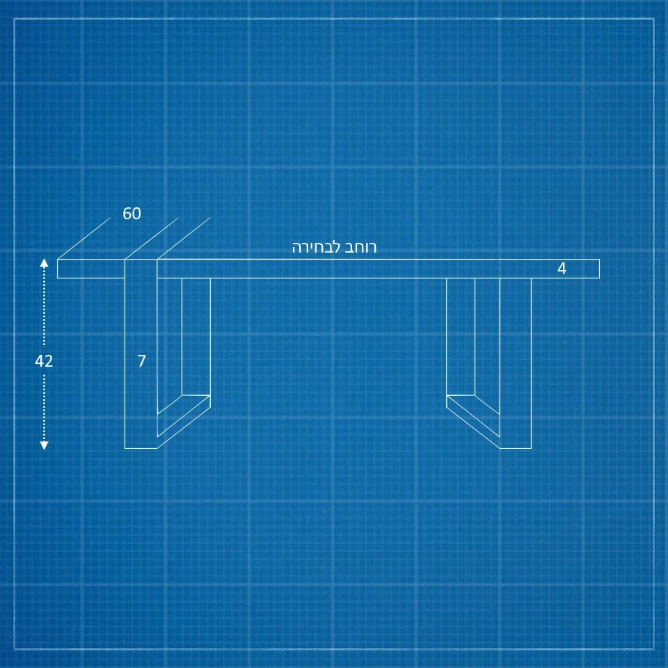 שולחן סלון מעץ מלא Brygg עם פלטת אלון עבה ורגלי ברזל שחורות בעיצוב גיאומטרי