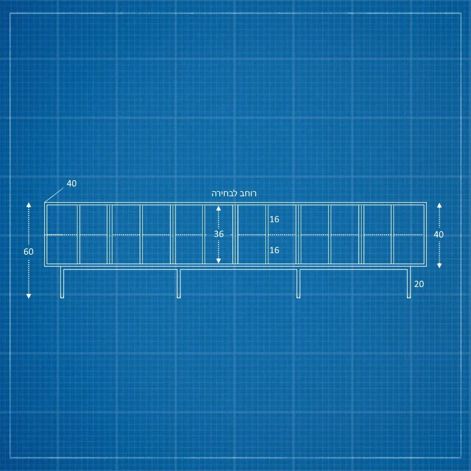 מזנון טלוויזיה מודרני Skog עם לייסטים אנכיים ורגלי ברזל דקות בעיצוב דרמטי