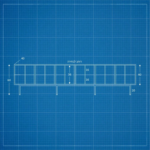 מזנון טלוויזיה מודרני Skog עם לייסטים אנכיים ורגלי ברזל דקות בעיצוב דרמטי