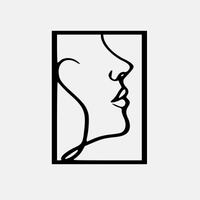 תמונת מתכת קווית Linje אפקט עומק בעיצוב מודרני