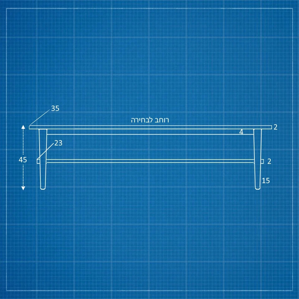 ספסל אחסון מעץ אלון מלא עם מדף פתוח - Fiazo