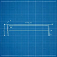 ספסל אחסון מעץ אלון מלא עם מדף פתוח - Fiazo