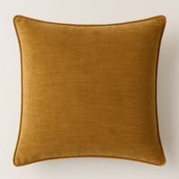 זוג כריות נוי בגוון חרדל זהוב מקטיפה