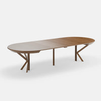 Lorne – שולחן אוכל עגול נפתח עד 18 סועדים עם רגלי עץ אלון ועיצוב סקנדינבי